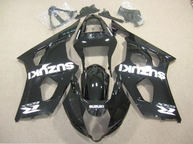 2003-2004 Glossy Black White Decal Suzuki GSXR 1000 Motorcycle Fairing UK