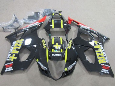 Buy 2003-2004 Glossy Black Red Yellow Rizla Suzuki GSXR 1000 Motorcycle Fairings UK