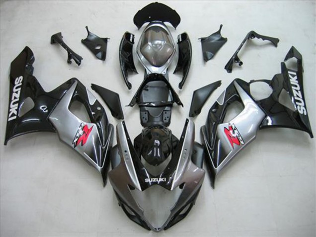 2005-2006 Glossy Black Silver Red Suzuki GSXR 1000 Motorcycle Fairing Kits UK