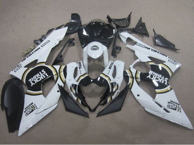 2005-2006 White Black Lucky Strike Motul Suzuki GSXR 1000 Motorcycle Fairings UK