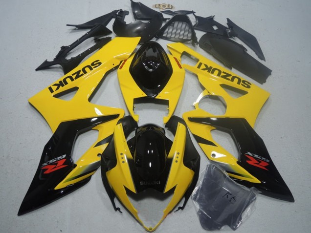 2005-2006 Yellow Glossy Black Suzuki GSXR 1000 Motorcycle Fairing UK