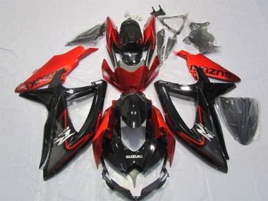 Buy 2007-2008 Glossy Black Red Suzuki GSXR 1000 Motorcycle Fairing UK