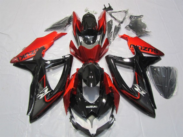 2007-2008 Glossy Black Red Suzuki GSXR 1000 Motorcycle Fairing UK