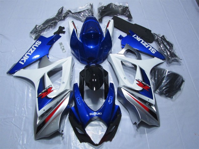 2007-2008 Blue White Red Suzuki GSXR 1000 Motorcycle Fairings UK