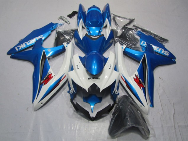 2007-2008 White Blue Red Suzuki GSXR 1000 Motorcycle Fairing UK