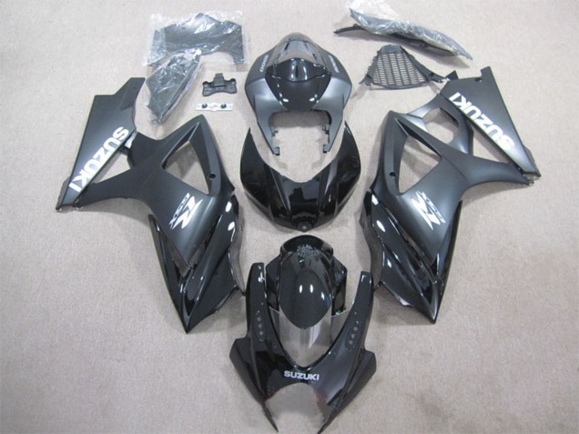 2007-2008 Glossy Black Matte Black Suzuki GSXR 1000 Bike Fairings UK