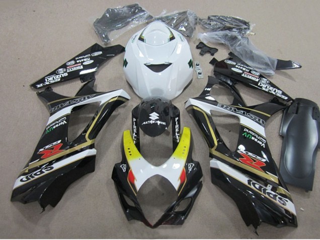 2007-2008 White Yellow Red Black Suzuki GSXR 1000 Motorcycle Fairings UK