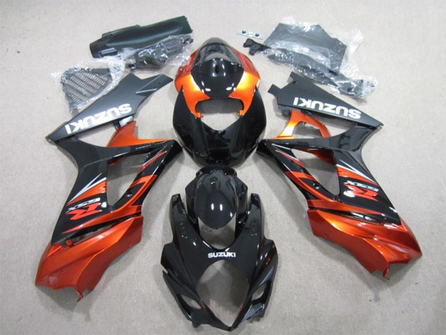 2007-2008 Glossy Black Orange Suzuki GSXR 1000 Motorcycle Fairing UK