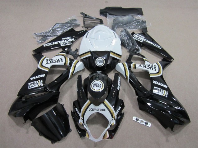 2007-2008 White Black Lucky Strike Motul Suzuki GSXR 1000 Motorcycle Fairings UK