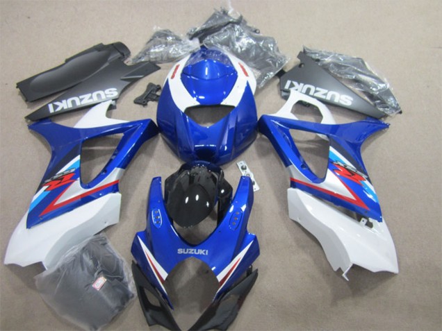 2007-2008 White Blue Red Suzuki GSXR 1000 Motorcycle Fairings UK