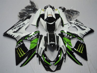 Buy 2009-2016 White Green Monster Black Pizzoli Suzuki GSXR 1000 Motorcycle Fairings UK