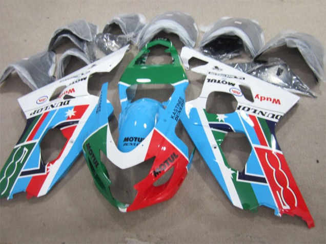 2001-2003 White Blue Green Red Motul Suzuki GSXR 600 Motorcycle Fairings UK