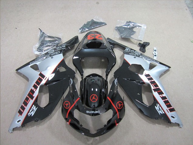 2001-2003 Silver Glossy Black Red Jordan 23 Suzuki GSXR 600 Motorcycle Fairings UK