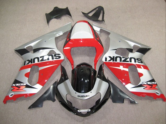 2001-2003 Silver Red Glossy Black Suzuki GSXR 600 Motorcycle Fairings UK