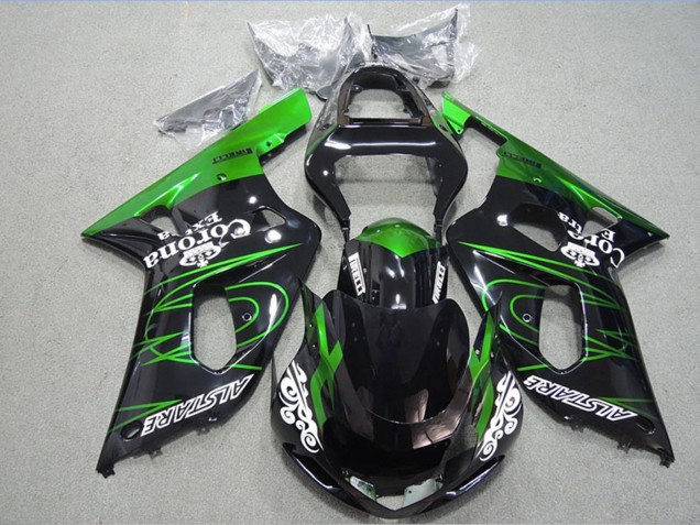 2001-2003 Glossy Black Green Corona Extra Alstare Suzuki GSXR 600 Motorcycle Fairings UK
