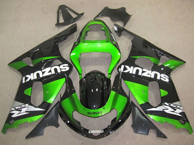 2001-2003 Green Glossy Black White Suzuki GSXR 600 Motorcycle Fairings UK