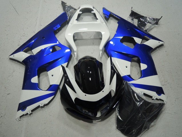 2001-2003 White Blue Glossy Black Suzuki GSXR 600 Motorcycle Fairings UK