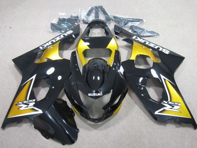 2004-2005 Glossy Black Yellow Suzuki GSXR 600 Motorcycle Fairings UK