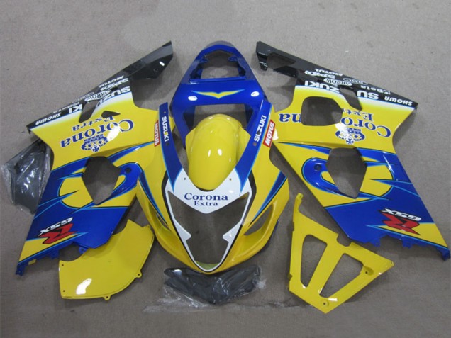 2004-2005 Yellow Blue White Black Corona Extra Suzuki GSXR 600 Motorcycle Fairings UK