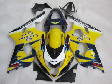 Buy 2004-2005 Yellow White Blue Corona Extra Suzuki GSXR 600 Motorcycle Fairings UK