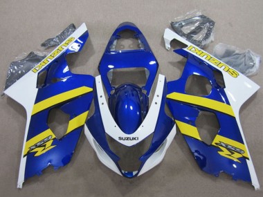 Buy 2004-2005 Blue White Yellow Suzuki GSXR 600 Motorcycle Fairings UK
