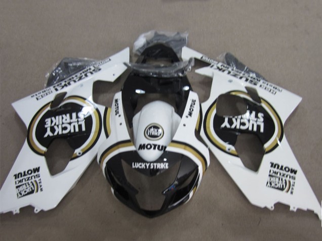 2004-2005 White Black Lucky Strike Motul Suzuki GSXR 600 Motorcycle Fairings UK