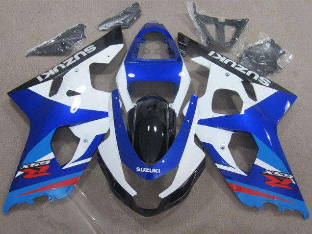 2004-2005 White Blue Red Suzuki GSXR 600 Motorcycle Fairings UK