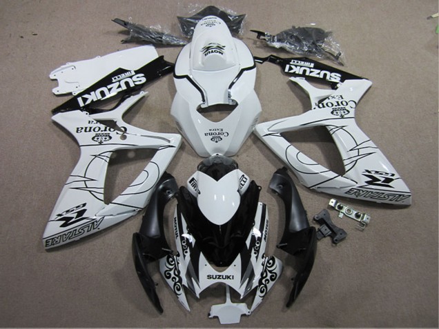 2006-2007 White Black Corona Extra Suzuki GSXR 600 Motorcycle Fairings UK