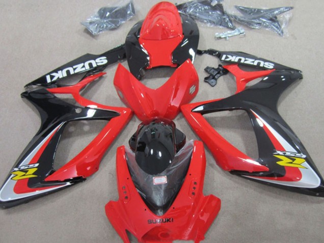 2006-2007 Red Silver Glossy Black Yellow Suzuki GSXR 600 Motorcycle Fairings UK