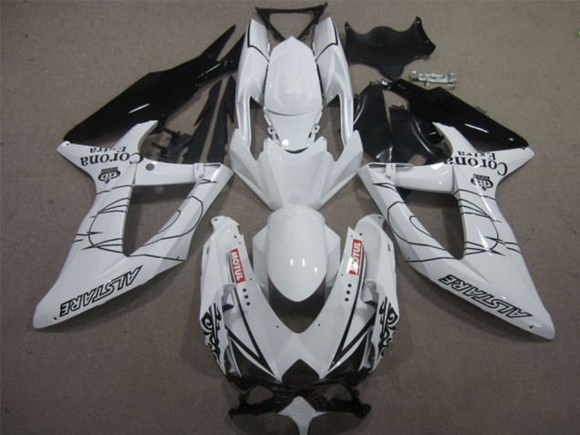 2008-2010 White Black Corona Extra Motul Suzuki GSXR 600 Motorcycle Fairings UK