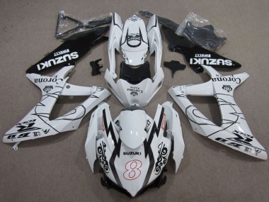 Buy 2008-2010 White Black Corona Extra Motul 8 Suzuki GSXR 600 Motorcycle Fairings UK