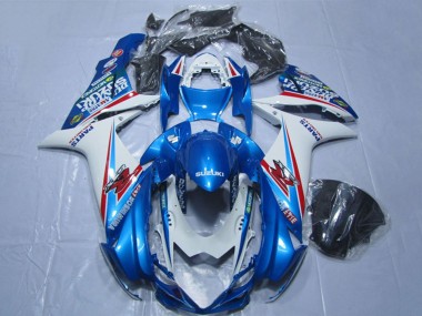 Buy 2011-2024 Blue White Suzuki GSXR 600 Motorcycle Fairings UK