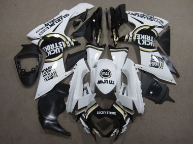 Buy 2011-2024 White Black Motul Lucky Strike Suzuki GSXR 600 Motorcycle Fairings UK