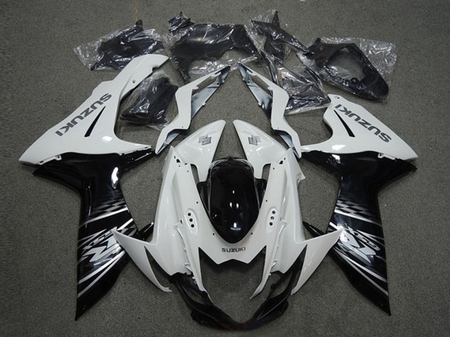 2011-2024 White Glossy Black Suzuki GSXR 600 Motorcycle Fairings UK