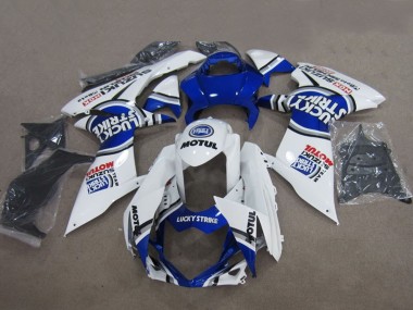 Buy 2011-2024 Blue White Lucky Strike Motul Suzuki GSXR 600 Motorcycle Fairings UK