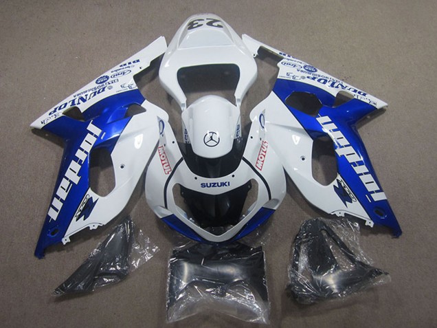 2001-2003 White Blue Motul Jordan Suzuki GSXR 750 Motorcycle Fairings UK