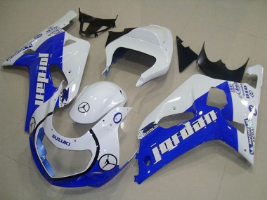 Buy 2001-2003 White Blue Jordan Suzuki GSXR 750 Motorcycle Fairings UK