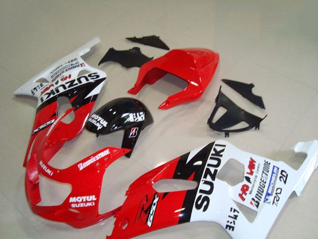 2001-2003 Red White Glossy Black Motul Suzuki GSXR 750 Motorcycle Fairings UK