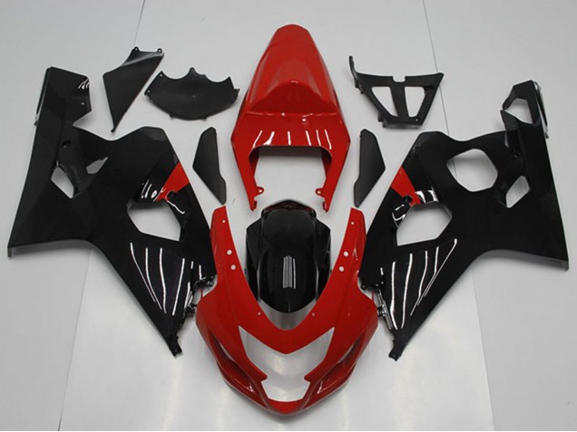 2004-2005 Red Glossy Black Suzuki GSXR 750 Motorcycle Fairing UK