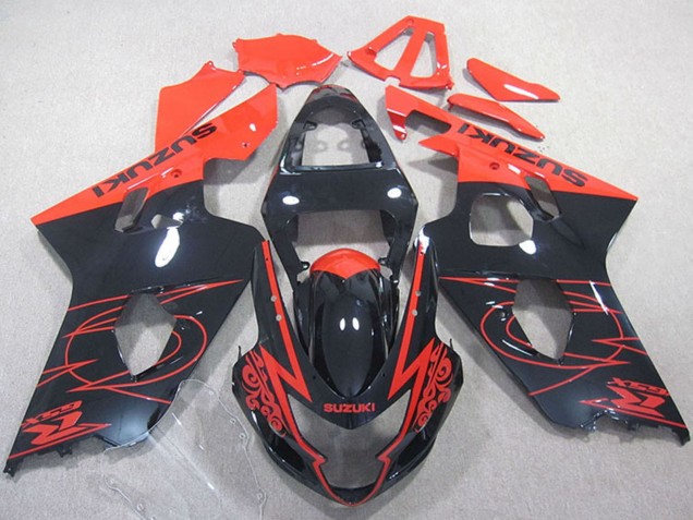 2004-2005 Red Glossy Black Suzuki GSXR 750 Motorcycle Fairings UK