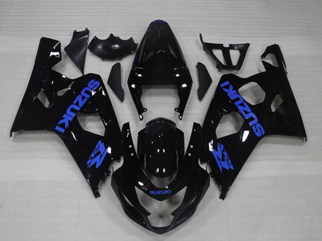 2004-2005 Glossy Black Blue Decal Suzuki GSXR 750 Motorcycle Fairings UK