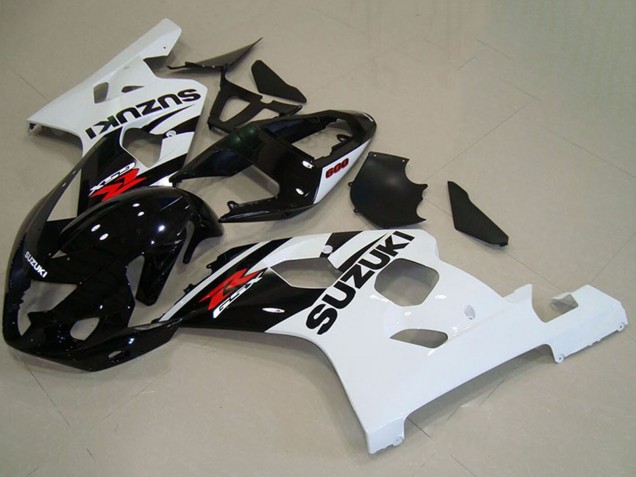 2004-2005 Glossy Black White Red Suzuki GSXR 750 Motorcycle Fairings UK