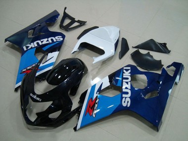 Buy 2004-2005 White Blue Glossy Black Suzuki GSXR 750 Motorcycle Fairings UK