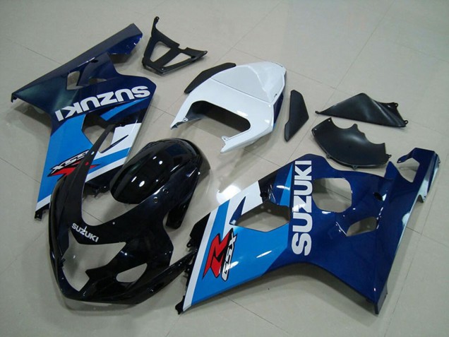 2004-2005 White Blue Glossy Black Suzuki GSXR 750 Motorcycle Fairings UK