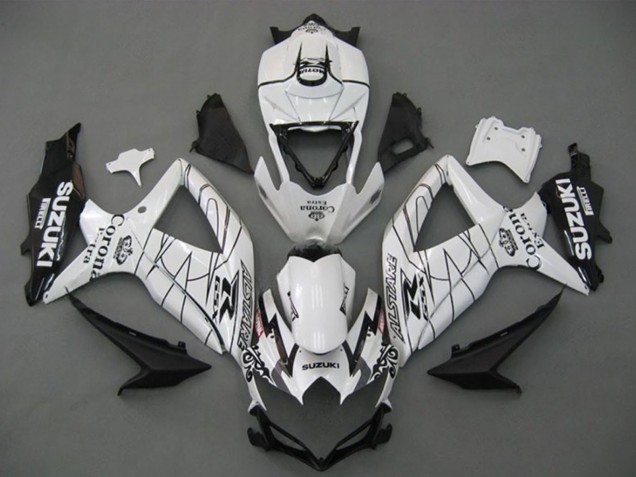 2008-2010 White Black Corona Extra Alstare Suzuki GSXR 750 Motorcycle Fairings UK