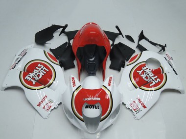 Buy 1996-2007 White Red Lucky Strike Motul Suzuki GSXR 1300 Hayabusa Motorcycle Fairings UK