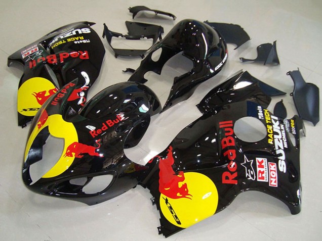 1996-2007 Glossy Black Yellow Red Bull Suzuki GSXR 1300 Hayabusa Motorcycle Fairings UK