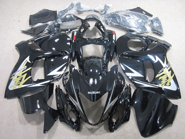 2008-2020 Glossy Black White Gold Decal Suzuki GSXR 1300 Hayabusa Motorcycle Fairings UK