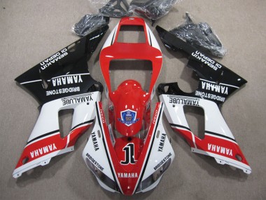 Buy 1998-1999 White Red Glossy Black Yamalube 50 Yamaha YZF R1 Motorcycle Fairings UK
