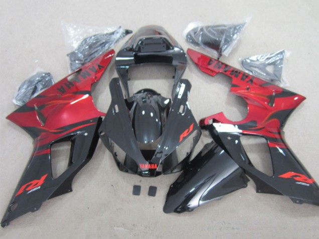 2000-2001 Red Glossy Black Yamaha YZF R1 Motorcycle Fairings UK